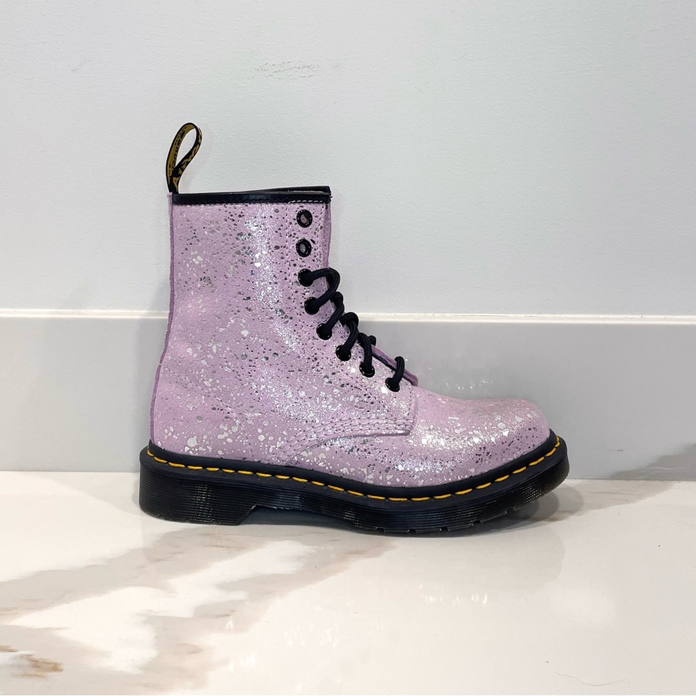 NEW Dr. Marten 1460 Metallic Splatter Suede Lace Up Boots (size 5)